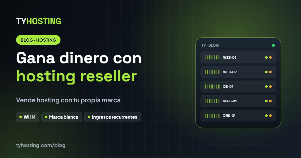 Cómo ganar dinero con un hosting reseller - Blog TyHosting