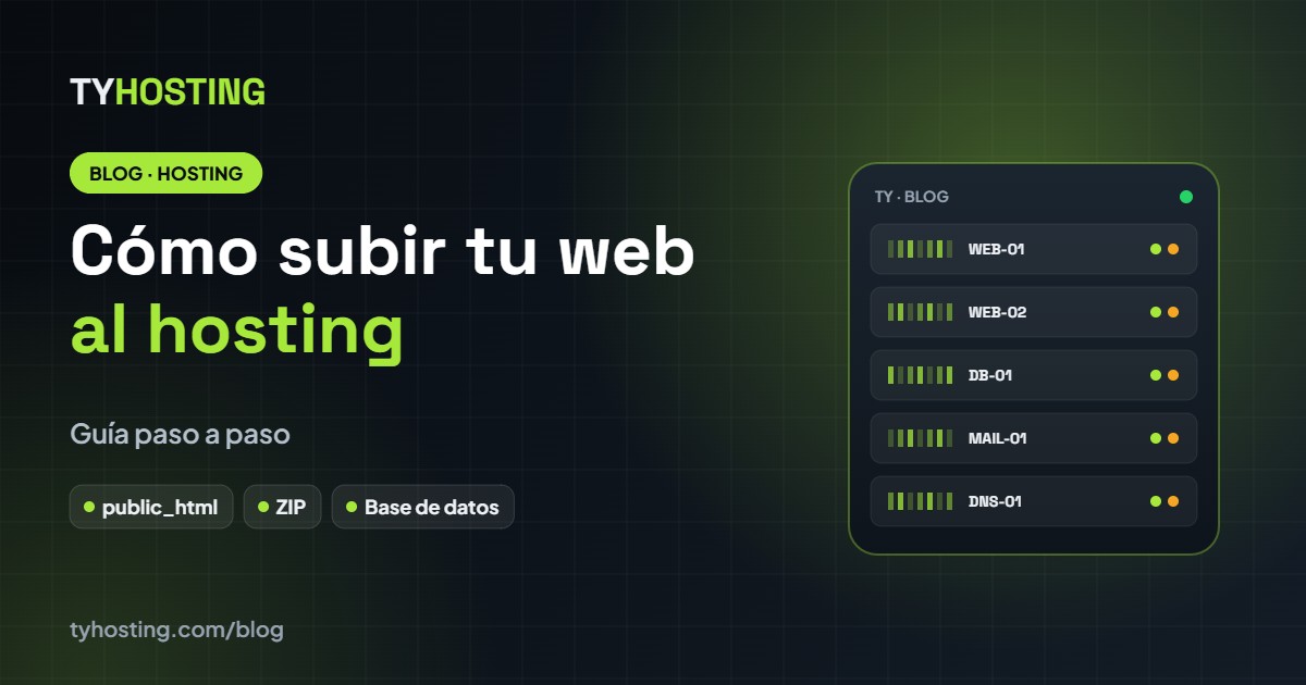 Cómo subir una página web al hosting paso a paso - Blog TyHosting