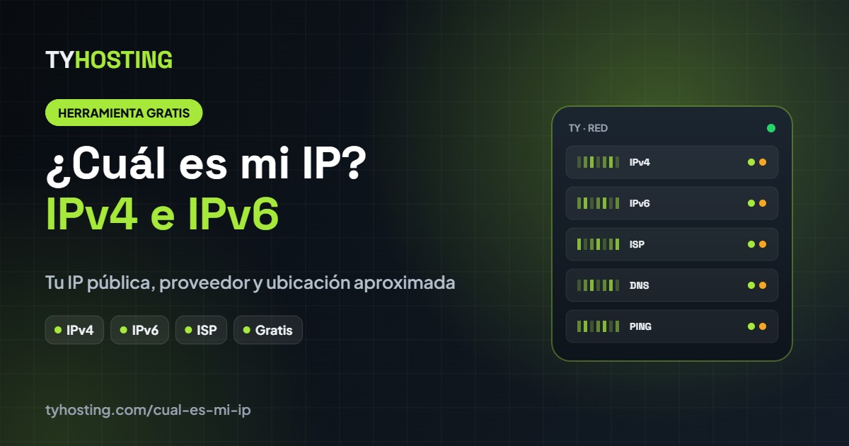 Cuál es mi IP pública - herramienta gratis TyHosting