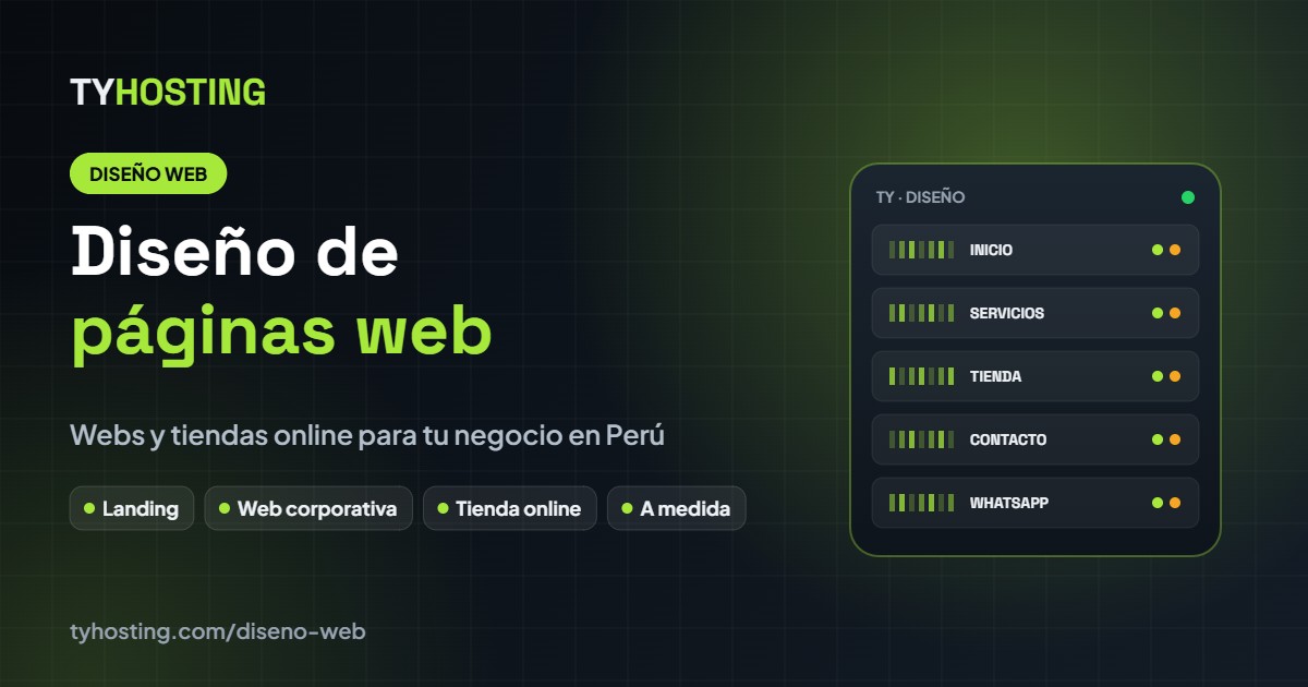 Diseño de páginas web en Perú - TyHosting