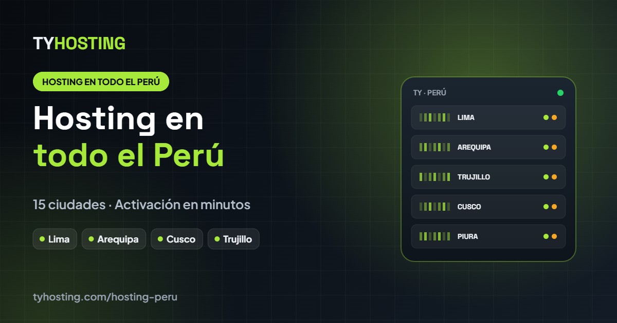 Hosting en todo el Perú - TyHosting