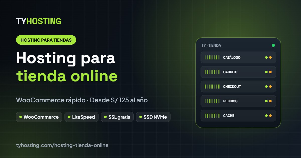 Hosting para tienda online y WooCommerce en Perú - TyHosting