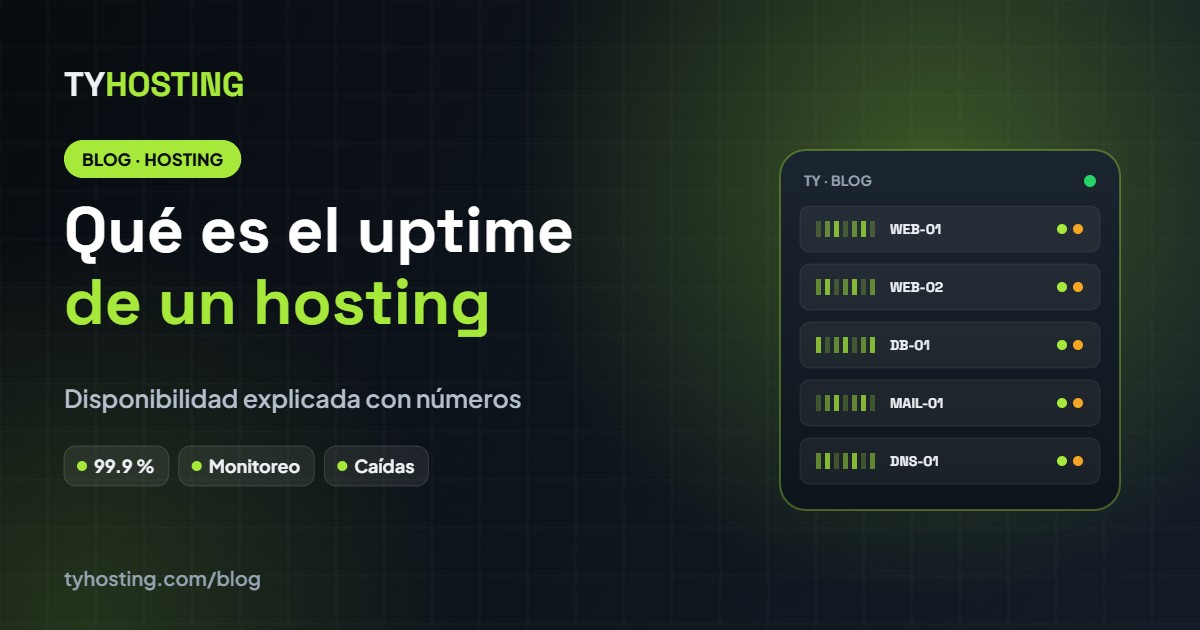 Qué es el uptime de un hosting y por qué importa - Blog TyHosting