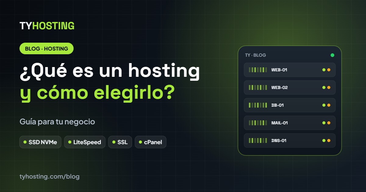 Qué es un hosting y cómo elegir el correcto para tu negocio - Blog TyHosting