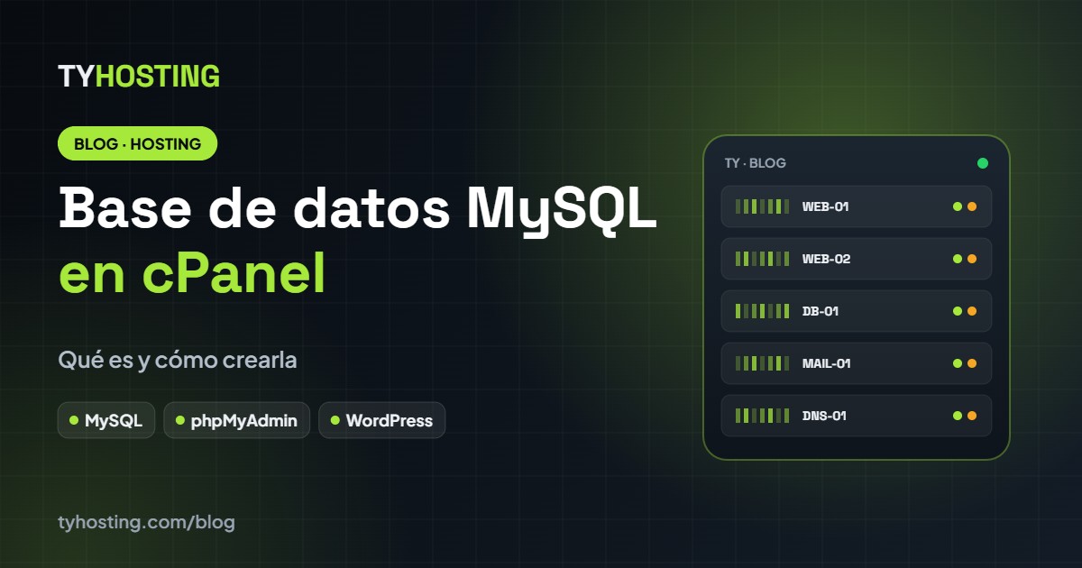 Qué es una base de datos MySQL y cómo crearla en cPanel - Blog TyHosting