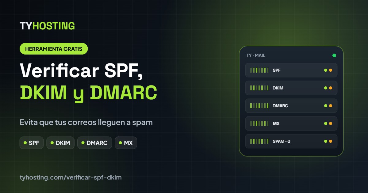 Verificar SPF, DKIM y DMARC gratis - TyHosting