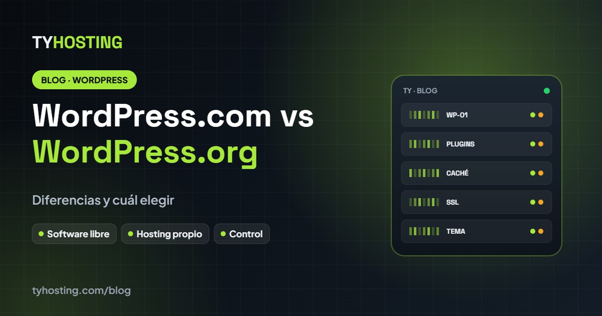 WordPress.com vs WordPress.org: cuál es la diferencia - Blog TyHosting
